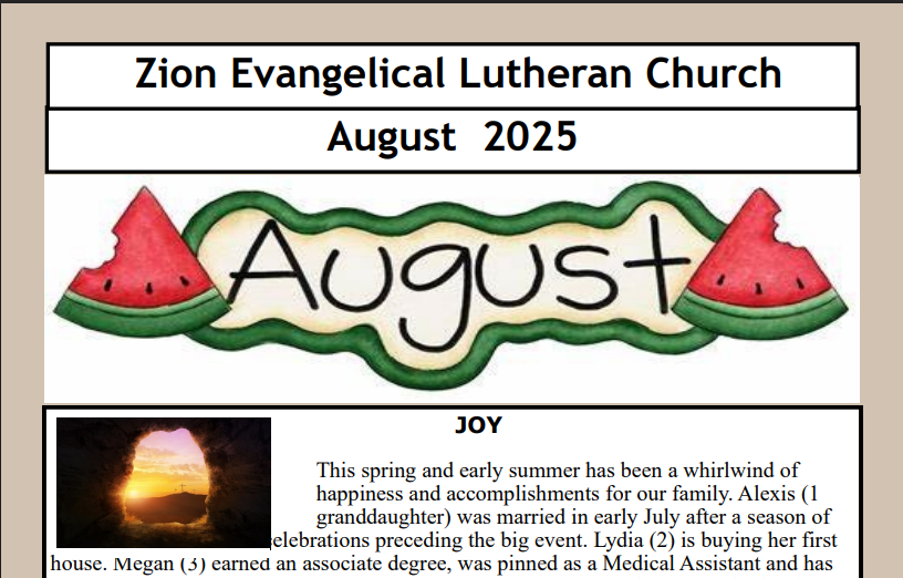 August 2025 Newsletter